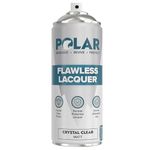 Polar Flawless Lacquer Spray - 400ml, Clear - Protective Coating for Wood, Ceramic, Glass, Plastic & Metal - Scratch Resistant & UV Protection - Primer for DIY, Interior & Exterior - Matt Finish