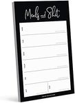 Bliss Collections Magnetic Meal Planner Notepad, 50 Sheets - Funny Weekly To Do List and Organizer for Groceries, Meal Prep, Notes and Tasks to Keep You Organized - Easy Tear-Off Sheets Writing Pad