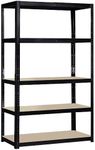 G-Rack Garage Shelving Unit: 180cm x 90cm x 40cm | Single bay, Black 5 Tier Unit | 175kg Load Weight Per Tier (875kg Per Unit) | Home, Office, Garage or Business Use | 5 Year Warranty