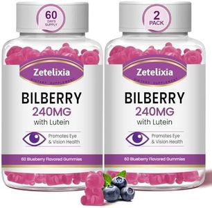 Zetelixia Sugar Free Bilberry Extract Supplement for Eyes Gummies 240mg,Eye Supplements with Lutein Zeaxanthin Bilberry for Men Woman,Support Macular Eye Pressure Health,Blue Light Filtering,120 Count