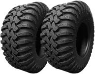 Set of 2 UTV Tires 32x10x14, 8 Ply Quad or Side By Side ATV Tire, Ridged Power Treads, Plow Through Mud and Sand, Ride Over Hard Surfaces, 32x10R14 8PR UTV Tires