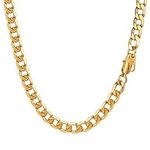 PROSTEEL Mens Cuban Chain Necklace, Curb Link Chains Silver/Gold Plated, 4mm/6mm/9mm/13mm Width, 18"-30" Inches, Hip Hop Jewellery -Send Gift Box