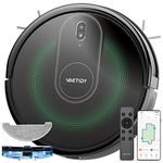 Vactidy T8 Robot Vacuum Cleaner with Mop Combo, 3000Pa Strong Suction, Robotic Vacuum with Auto Carpet Boost, Siri/APP/Alexa/WiFi, 7.35cm Thin, Self-Charging for Pet Hair Hard Floor and Carpet