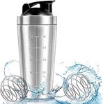 BOTAKI TUKA Stainless Steel Shaker Bottles For Gym- 100% Leakproof Guarantee, Ideal For Protein, Pre Workout, Bcaas & Water Bpa Free Material, Silver 700 milliliter