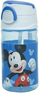 GIOVAS Mickey Characters - Botella de agua emergente con cordón para facilitar el transporte, almuerzo escolar, niños, 350 ml