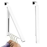 HOLDN’ STORAGE Over The Door Hanger - Single Hanger Retractable Collapsible Folding Over The Door Rack Organizer for Clothes & Towels Ideal for Bathrooms, Dorm Rooms Etc.