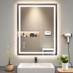 Autopartsfreer 30"x36" LED Bathroom Mirror - Lighted Vanity Mirror with 3 Color Temperatures, Anti-Fog, Dimmable, Backlit + Front Lit, Memory Function, 3-Year Warranty