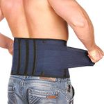 AVESTON Back Support Lower Back Brace provides Back Pain Relief - Breathable Lumbar Support Belt for Men and Women Keeps Your Spine Straight and Safe - Large Size 38 inch - 45 inch at Navel Level