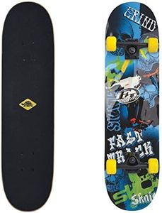 Schildkröt Skateboard Slider 31'', Tavola Completa per Il Tempo Libero, Piattaforma Concava con Double Kick e Griptape, Cuscinetto a Sfere ABEC7, Design: Fast Track, 510649