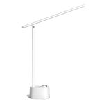 Honeywell Sunturalux™ HWT-H01 LED Desk Lamp with USB Charging Ports, Eye Caring Stepless Dimming Table Lamp for Home Office College Dorm Bedroom, Small Desk Light Reading Lamp Lampe de Bureau White