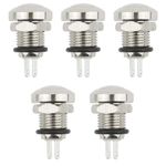 WMYCONGCONG 5 PCS 8mm Waterproof Momentary Push Button Switch 1A 24V 1NO