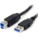 StarTech.com 6 ft / 2m Black SuperSpeed USB 3.0 Cable A to B - USB 3 A (m) to USB 3 B (m) (USB3SAB6BK)