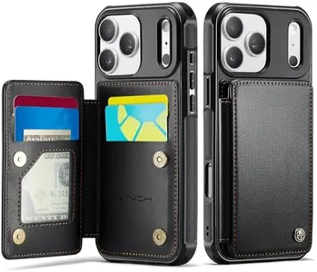 Vinich for iPhone 17 Pro Wallet Case with Card Holder, RFID Blocking Credit Slots Kickstand Shockproof Phone Cover Fit for iPhone 17 Pro 6.3" Black