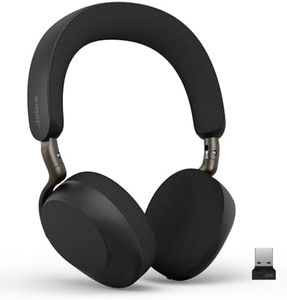 Jabra Evolve3 75 On-Ear Bluetooth Headset kabellos mit Mikrofon für Büro, USB-A, KI-Sprachanruf, Erweiterte Aktive Geräuschunterdrückung, 22h Akku, für Online Meeting Apps, Schwarz