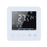 AC230~250V 16A Programmable Heating Thermostat, LCD Screen Electric Heating Thermostat Room Temperature Controller with Backlight for Smart Home, DIY, Works