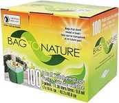 Biodegradable and Compostable Mini Kitchen Garbage Bags for Countertop Food Waste Compost Bins (by Bag-To-Nature, 100 Count)