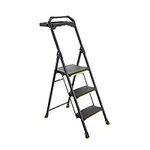 Gorilla Ladders GLHD-3T 3-Step Pro-Grade Steel Project Ladder, 300 lbs. Load Capacity Type IA Duty Rating