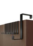 Menz Over Door Hanger – 10 pcs. in Black - Door Hooks 3.6 cm (1.4") + 4.1 cm (1.6") - Over Door Hook for Hanging Clothes, Coat Hooks for Door