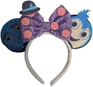 CLGIFT Frozen Inspired Minnie Ears Headband, Olaf Minnie Ears bing bong joy sadness ears (Inside Out 2)