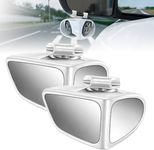 2 Pcs Car Blind Spot Elimination Mirrors, 2026 New Adjustable Mirror, Durable Wide Angle Mirror for Parking Assist, Universal Mirror for Truck SUV, Blind Spot Mirrors for Drivers (White)
