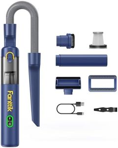 Fanttik V8 Mate Upgraded Cordless Car Vacuum, Portable Mini Vacuum with 13000pa Suction Power, 2 Suction Modes, Type-C Charge, Handheld Vacuum for Car, Small Tasks, Keyboards, Office Desk (Blue)