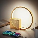 LED Bedside Lamp with Alarm Clock, 