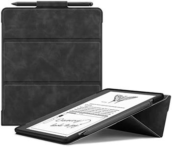 Ayotu Trifold Stand Case for Kindle Scribe (2022 Released) - Premium PU Leather Cover with Pen Holder, Auto Sleep/Wake, Only for 10.2 inch Kindle Scribe, Skin Grey