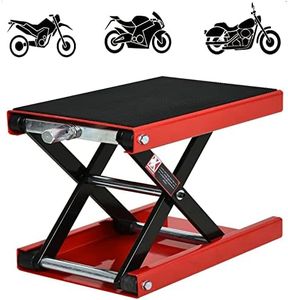 500KG Motorcycle Lift Stand - Scissor Lifter, Adjustable Foldable Motorbike Hoist Jack for Repairing