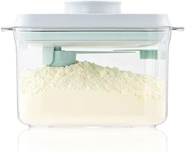 Tourdeus Milk Powder Container Airtight Formula Dispenser with Scoop and Scraper 300g 1000ml Clear