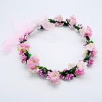 UKYLIN Flower Crown for Girls, Flower Headband Wreath for Wedding, Baby Shower, Family Photos and Fancy Gala