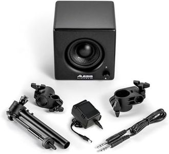 Alesis Nitro Amp 70W 3" Compact Electric Drum Monitor Speaker for Practice and Lessons, Rack-Mountable with Clamps Included