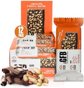 The GFB Chocolate Peanut Butter Protein Bars - Gluten Free, Plant Based, Non GMO, Sustainably Made – Ridiculously Tasty, Healthy, Vegan, Nutrition Snack Protein Bars, 2.05 oz (12 Count)