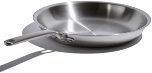 Heritage Steel x Eater 12 Inch Frying Pan | Made in USA | 5-Ply Fully Clad Stainless Steel Pan | Stay Cool Handle Design | Induction Pan | Non-Toxic Pan | Egg Pan for Cooking | Cook Like an Eater