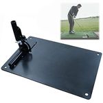 Golf Practice Plate Swing Plan Trainer Alignment Stick Holder Durable Metal Training Equipment Golfing Accessory (1 Pack Standard)