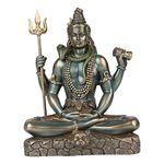Kartique Resin Idol of Shiva for Home Decor in Multicolor Height 6 Inch