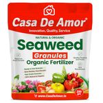 Casa De Amor Seaweed Granules Organic Fertilizer for Plants | Growth Booster | Plant Tonic for All Indoor, Outdoor, Flowering, Vegetable & Home Garden Plants – 250 gm