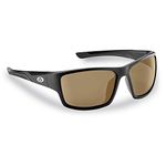 Flying Fisherman Sand Bank Sunglasses, Frame: Matte Black/Lens: Amber, One Size