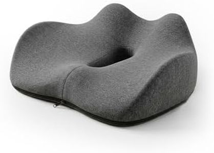 The White Willow Coccyx Cushion for Tailbone Pain-ErgoSeat Coccyx Sitting Pillow-Upgraded Ergonomic Structure-High Density Seat Cushion for Car, Office Chair-Coccyx Pillow for Sciatica & Hip Pain-Grey