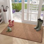 Color G Door Mat 90 X 150 cm, Doormat Dirt Trapper Non-slip, Machine Washable, Soft, Absorbent Entrance Rug Floor Mat for Entryway, Patio, Hallway, Garden, Indoor, Outdoor, Pets and Dogs (Brown)