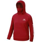 BASSDASH Youth Fishing Fleece Hoodie with Mask Water Resistant Kids’ Performance Sweatshirt FS18Y, Red, X-Large