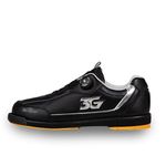 3G Dial Racer Black/Chrome Right Handed Bowling Shoes, Black/Chrome, 9