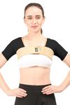 Dermapress Post Surgical Axillary Breast Support with Axillary Compression Band || MODERATE COMPRESSION || Liposuction Compression Garment || Front Hook Adjustment (Medium, Black)