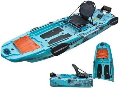 Albott 10 FT Modular Fishing Kayak with Transom Mount, 550lbs Capacity | 2-Piece Fishing Boat with Adjustable Seat, DIY Accessory Mounts, Durable HDPE, Lightweight Sit-on-Top Kayak for Adults