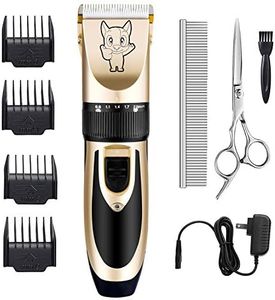Dog Grooming Kit Clippers, Low Noise, Electric Quiet, Rechargeable, Cordless, Pet Hair Thick Coats Clippers Trimmers Set, Suitable for Dogs, Cats, and Other Pets