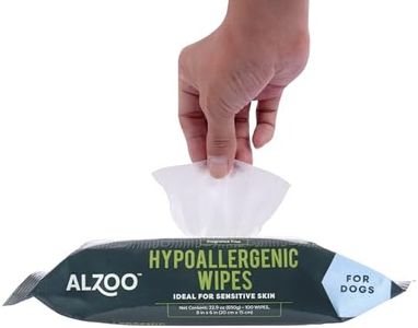 ALZOO Grooming Hypoallergenic Wipes for Dogs, 100% Plant-Based Active Ingredients, 100 Count