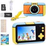 YunLone Kids Digital Camera Selfie Camera for Kids Children 3-10 Years 1080P FHD Video Camera Cam with 2.4” LCD, 32GB Card, 4X Zoom, Filters, Kids Camera Gift for Boys Girls 3 4 5 6 7 8 9 10 Years