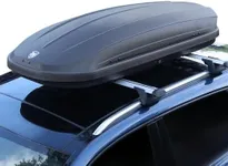 Garvee Rooftop Cargo Box Carrier, Dual-Side Opening Roof Mount Travel Luggage Storage Capacity, 165Lbs Weight Capacity with Secure Straps&Keys, Vehicle Hard-Shell Carriers,Black(12 Cubic)