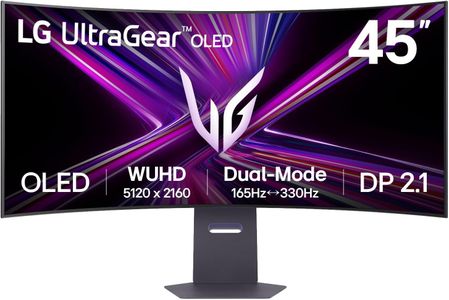 LG UltraGear 45" OLED Curved Gaming Monitor – 5K2K, 165-330Hz, HDR, FreeSync
