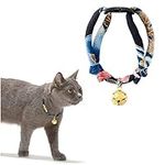 Necoichi Chirimen Cat Collar with C