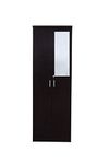 DeckUp Cove 2-Door Engineered Wood Wardrobe with Mirror (Dark Wenge, Matte Finish)